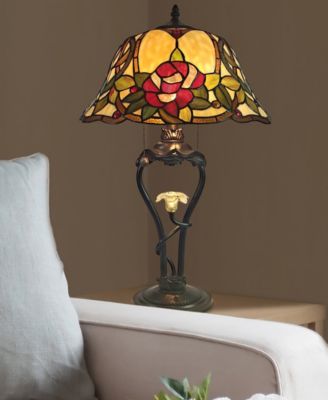 Floral Petal Table Lamp with LED Night Light