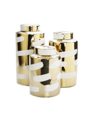 Porcelain Jar with Cover Brush Design