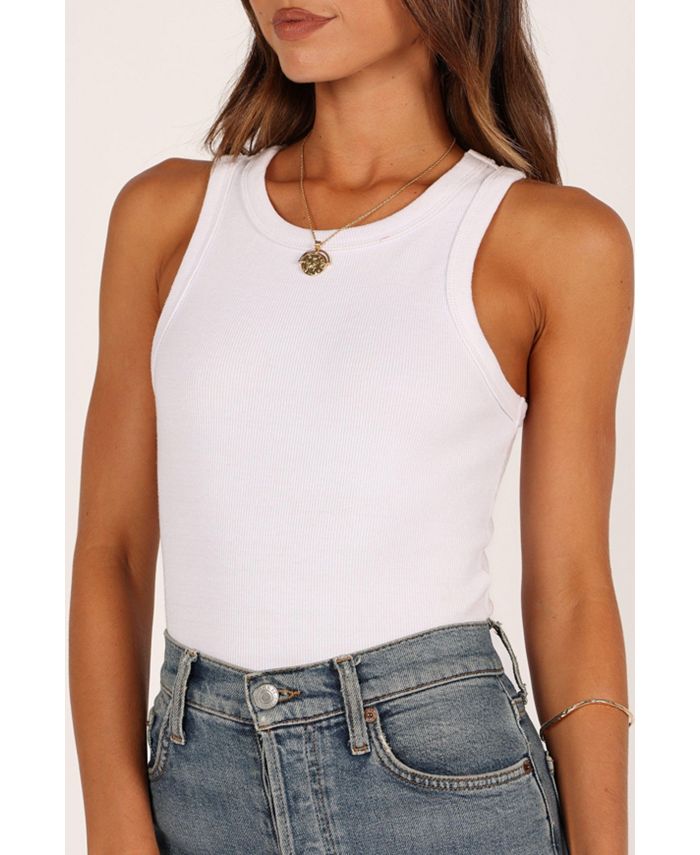 Petal Dew Ribbed Knit Tank Top