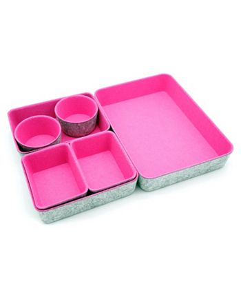 Welaxy 7 Piece Felt Drawer Organizer Set with Round Cups and Trays - Macy's  in 2023