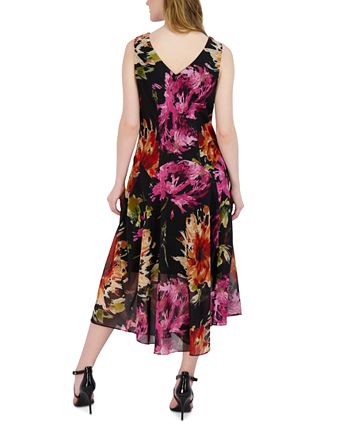 Robbie Bee Women's Floral-Print A-Line Dress - Macy's