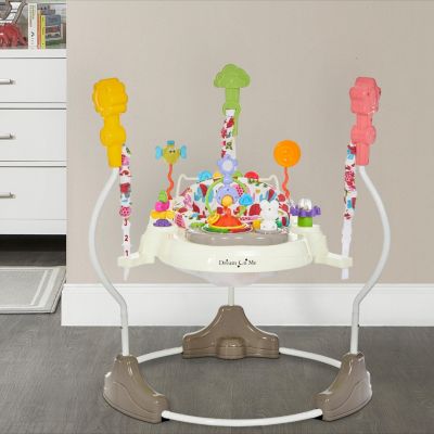 Zany 2-in-1 Baby Activity Center and Bouncer in Elephant Print