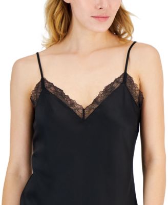 Women's Lace-Trim Satin Nightgown, Created for Macy's