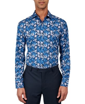 Society of Threads - Men's Regular-Fit Paisley Performance Dress Shirt
