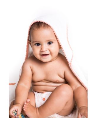 Baby Silky Soft LUXE Pom Pom Towel, Peach