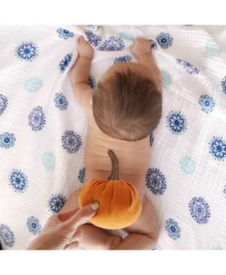 Baby GOTS Certified Organic Cotton Muslin Swaddle, Mandala