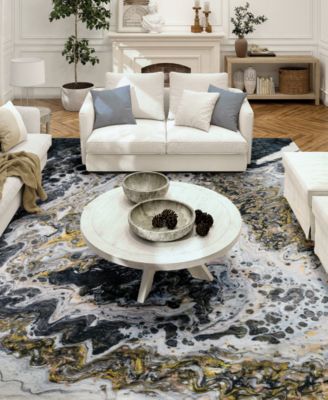 Kikiamo Washable KK13 8' x 8' Round Area Rug