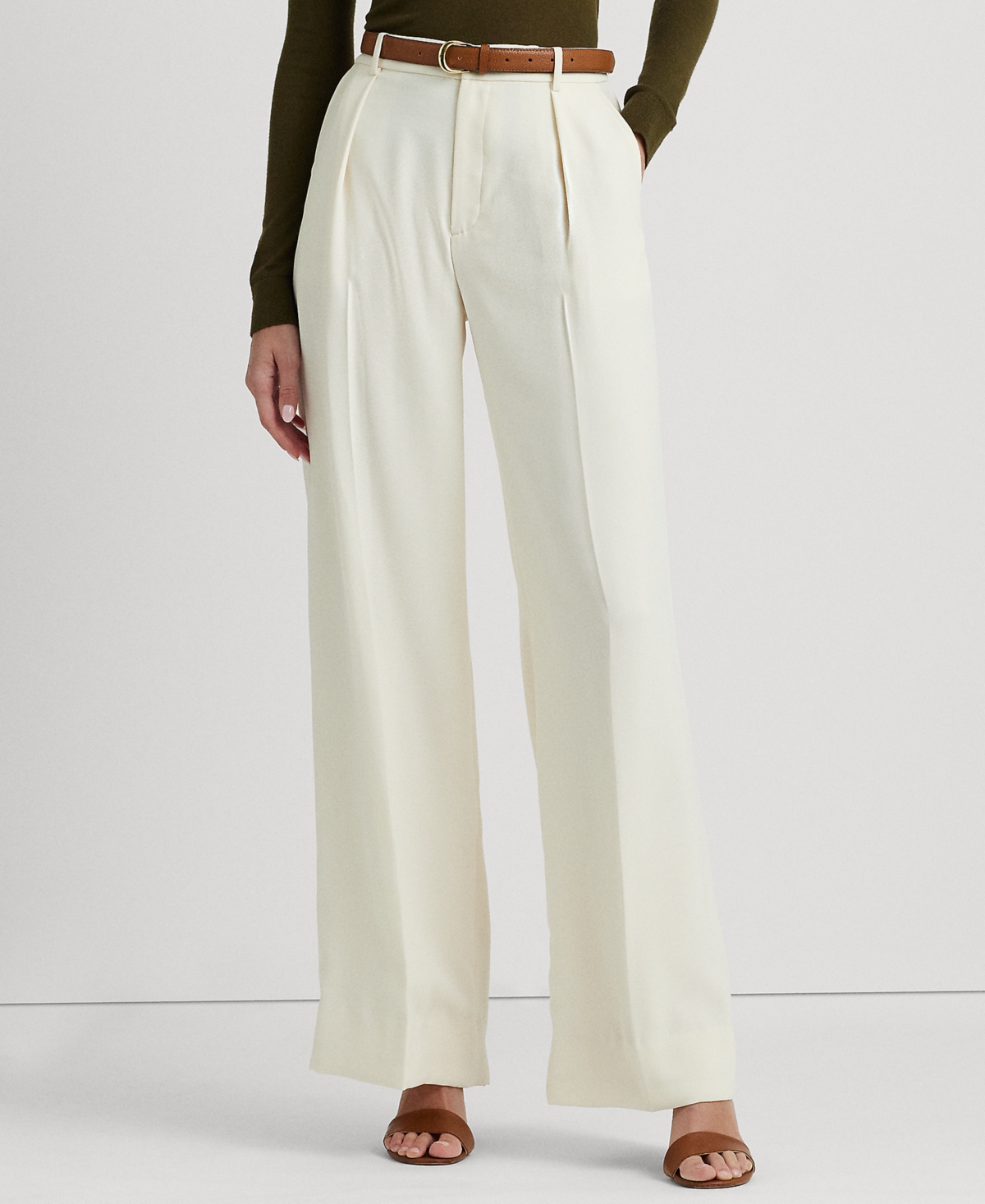 Ralph Lauren Women's Double-faced Georgette Wide-leg Pants, Regular & Petite