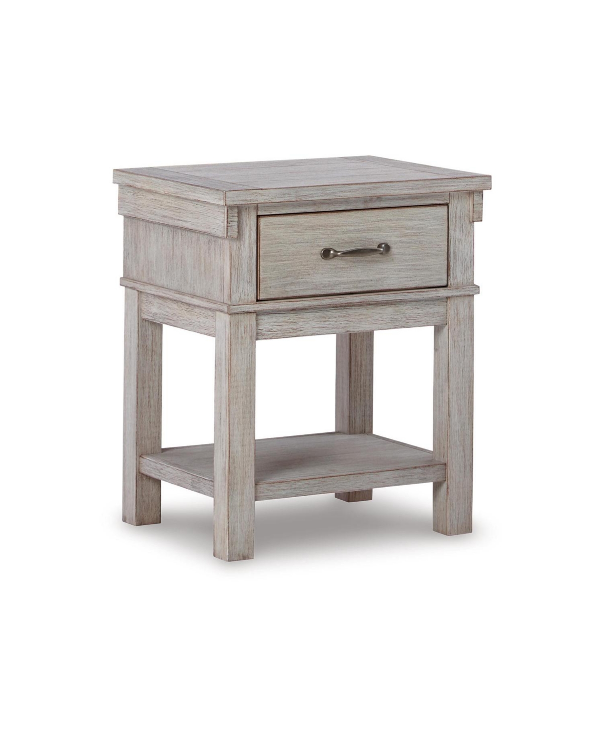 Signature Design By Ashley Hollentown One Drawer Night Stand In Whitewash
