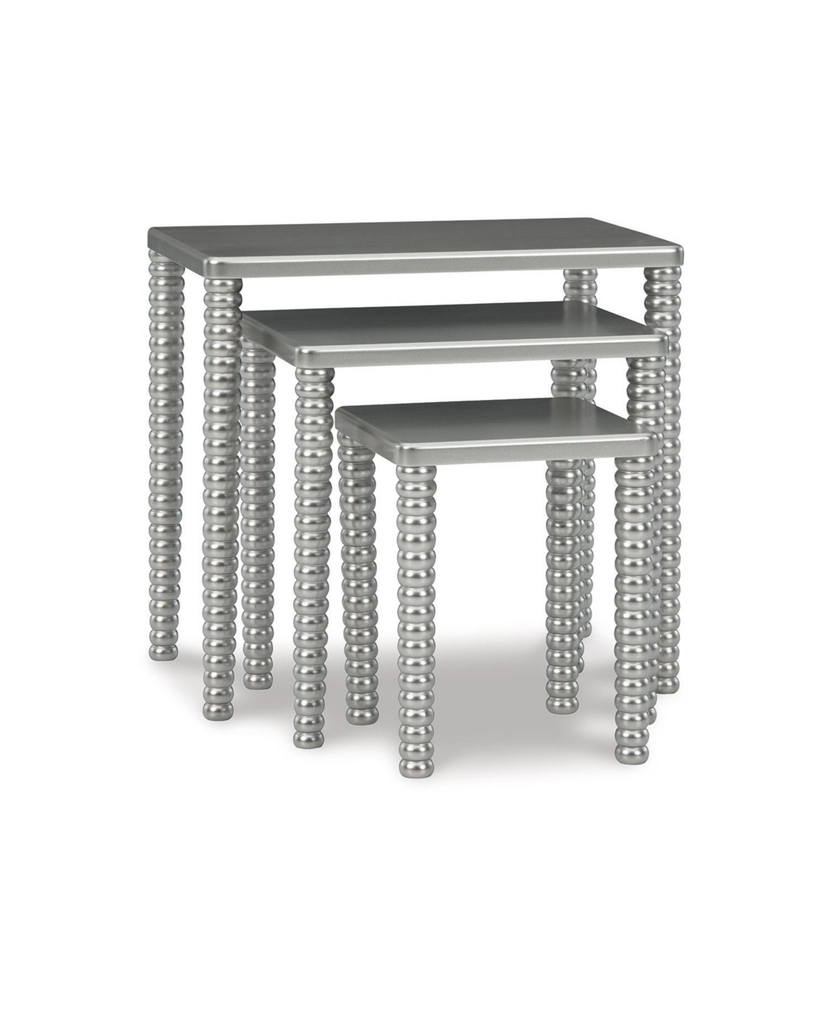 Signature Design By Ashley Caitworth Accent Table, Set Of 3 In Champagne