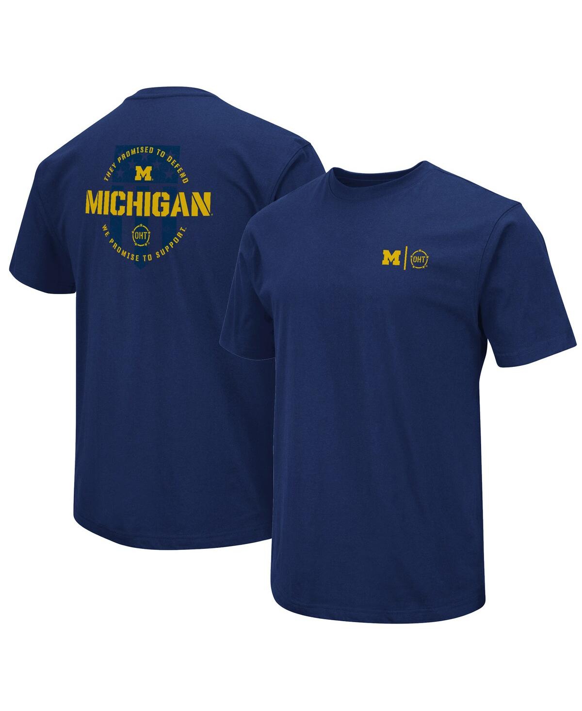 Shop Colosseum Men's  Navy Michigan Wolverines Oht Military-inspired Appreciation T-shirt