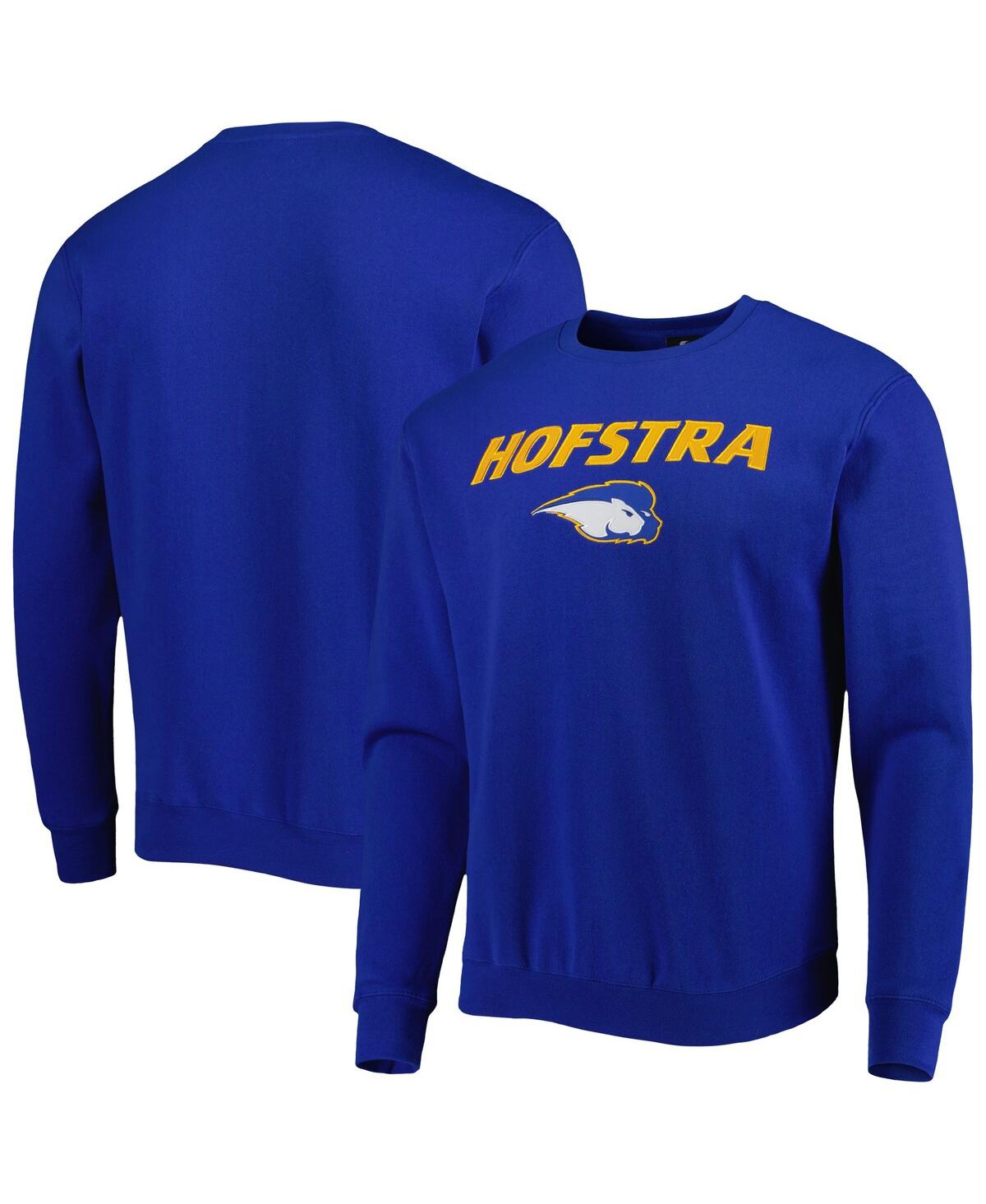Men's Colosseum Royal Hofstra University Pride Arch Over Logo Pullover Sweatshirt - Royal