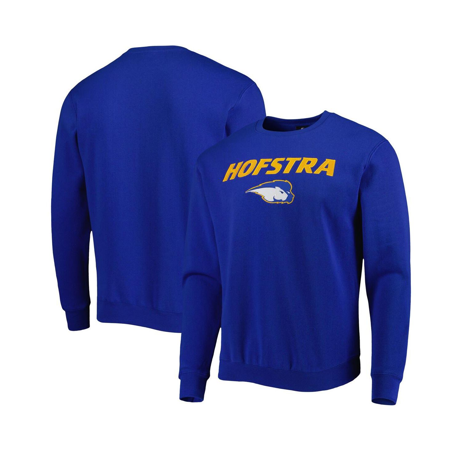Men's Royal Hofstra University Pride Arch Over Logo Pullover Sweatshirt
