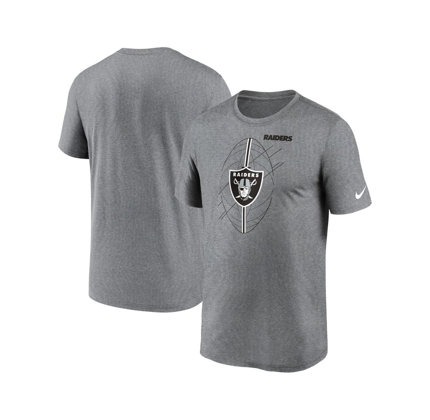 Men's Heather Charcoal Las Vegas Raiders Legend Icon Performance T-shirt