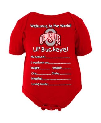 Ohio State Buckeyes Infant Boys and Girls Welcome to the World Creeper - Scarlet