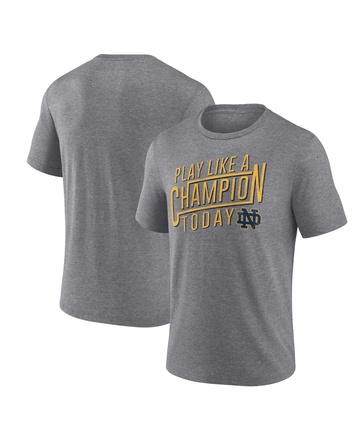 Men's FanaticsNotre Dame Fighting Irish Play Like A Champion Tri-Blend T-shirt - Heather Gray