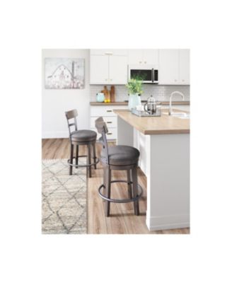 Caitbrook Upholstery Swivel Barstool