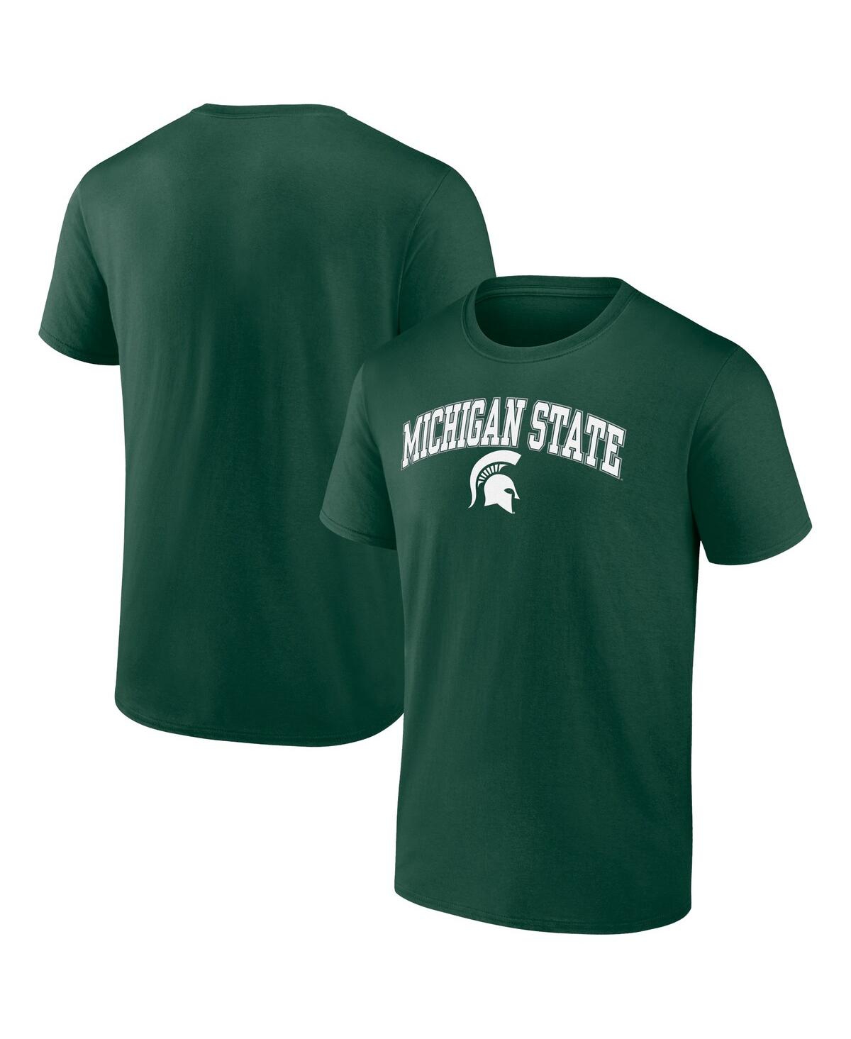 Shop Fanatics Men's  Green Michigan State Spartans Campus T-shirt