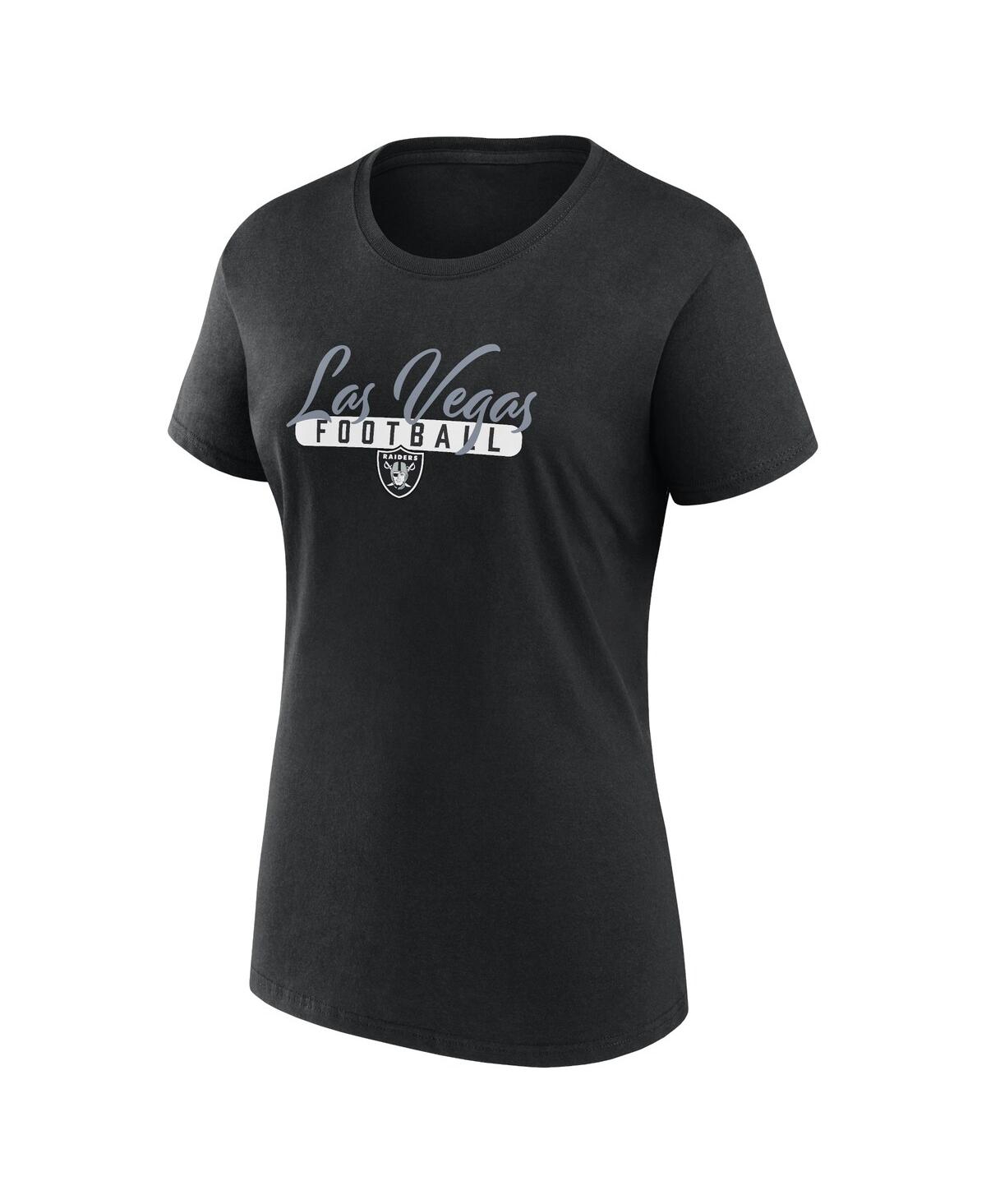 Fanatics Branded  Black/gray Las Vegas Raiders Fan T-shirt Combo Set In Black,gray