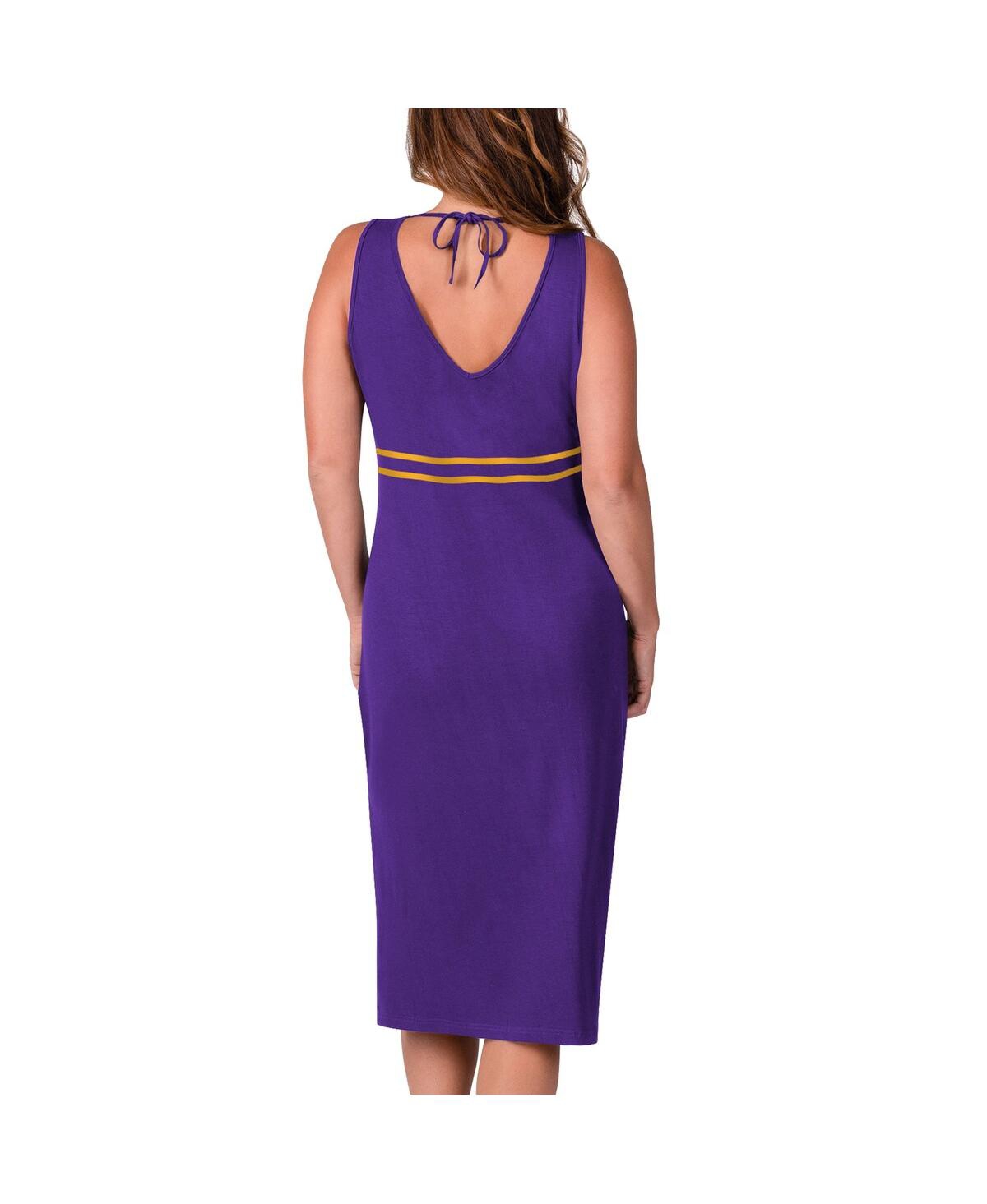 Shop G-iii 4her By Carl Banks Women's  Purple Lsu Tigers Training V-neck Maxi Dress
