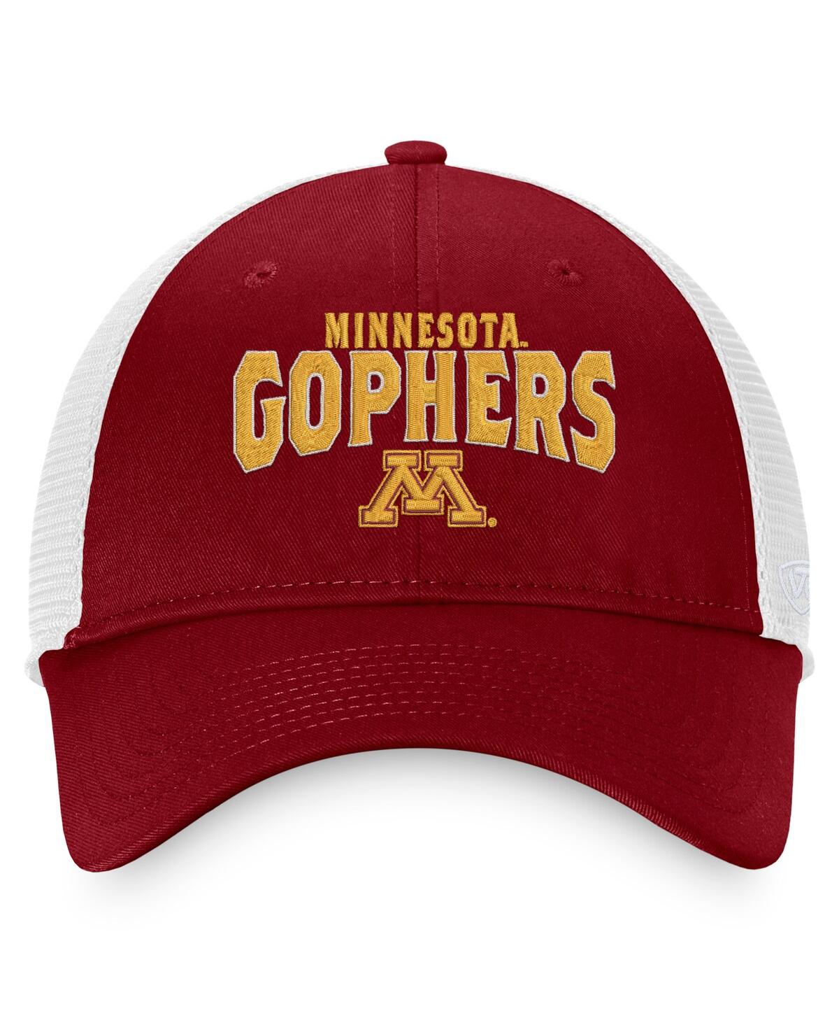 Men's Top of the World White Minnesota Golden Gophers Breakout Trucker Snapback Hat - White