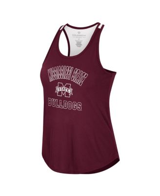 Women's Maroon Mississippi State Bulldogs 10 Days Racerback Scoop Neck Tank Top