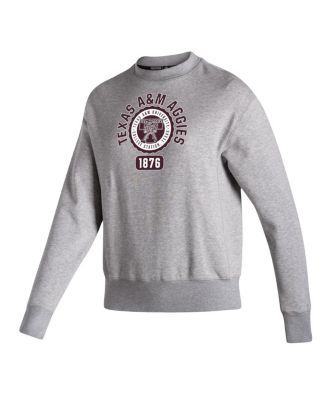 Women's Heathered Gray Texas A&M Aggies Vintage-Like Circle Pullover Sweatshirt