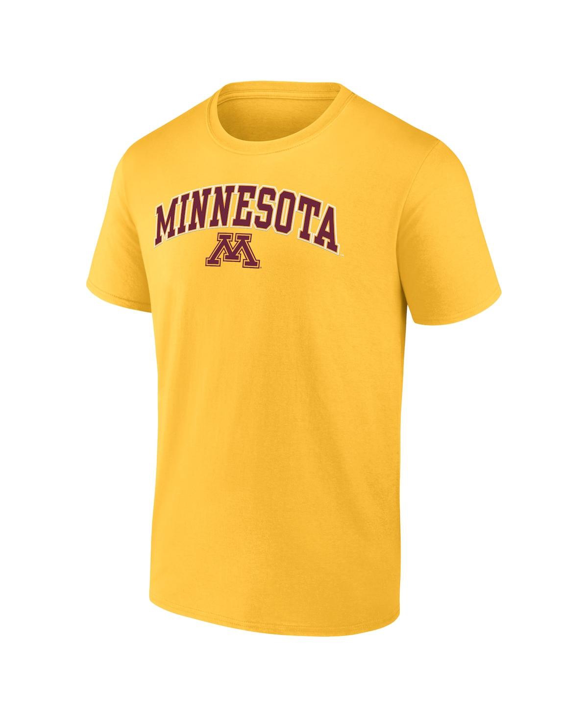 Shop Fanatics Men's  Gold Minnesota Golden Gophers Campus T-shirt