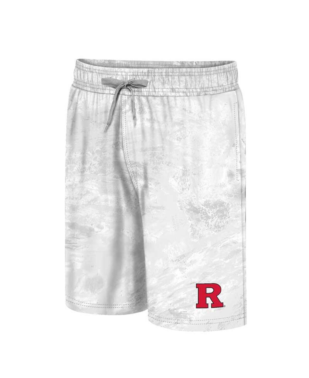 Shop Colosseum Men's  White Rutgers Scarlet Knights Realtree Aspect Ohana Swim Shorts