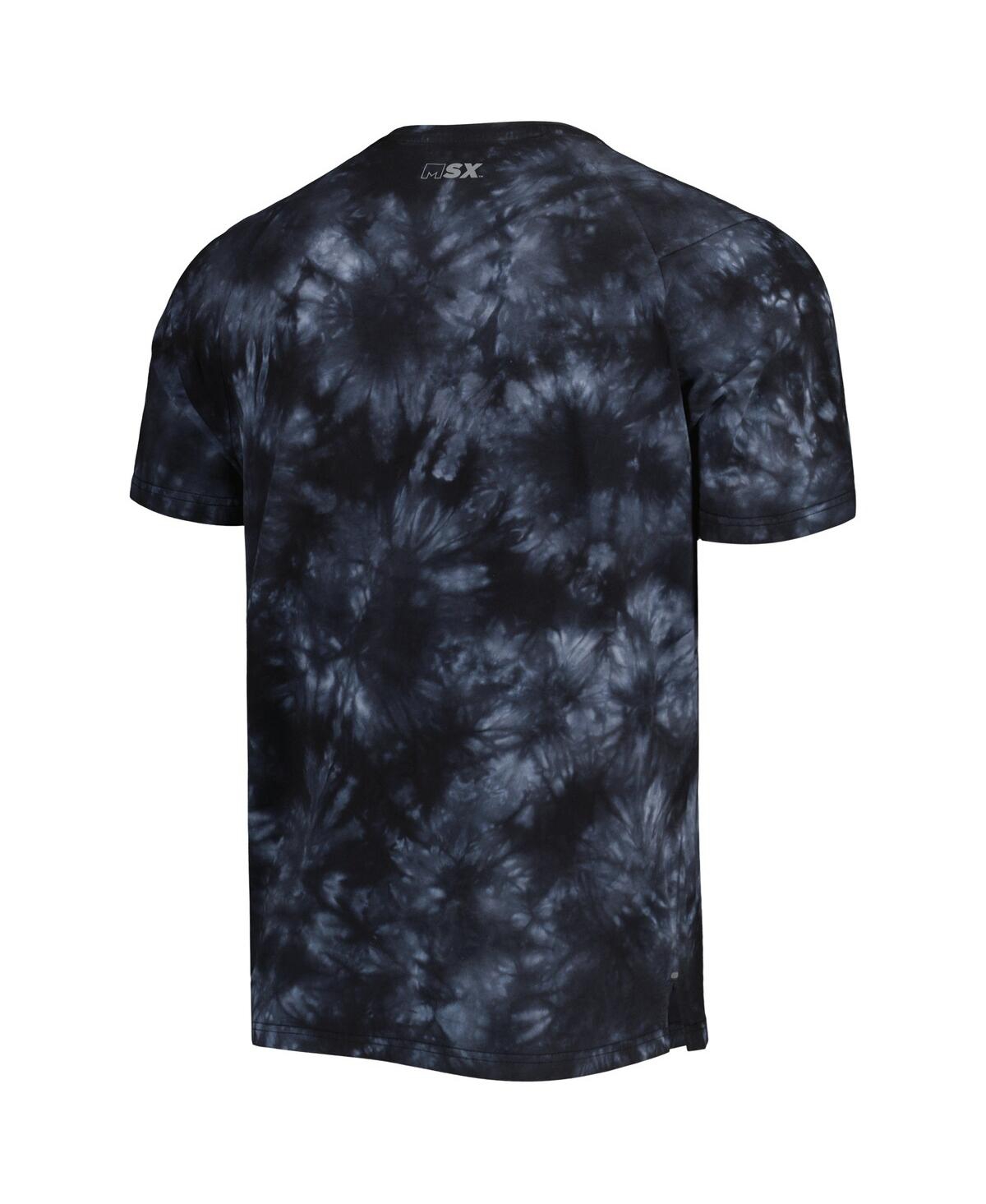 Shop Msx By Michael Strahan Men's  Black New England Patriots Recovery Tie-dye T-shirt