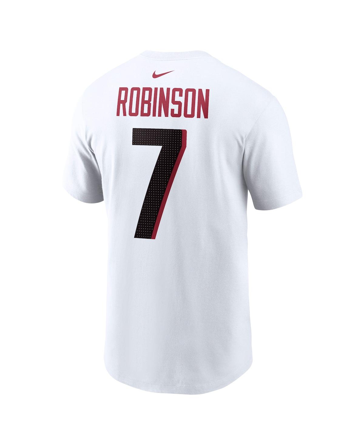 Nike Men's  Bijan Robinson White Atlanta Falcons Player Name And Number T-shirt In White