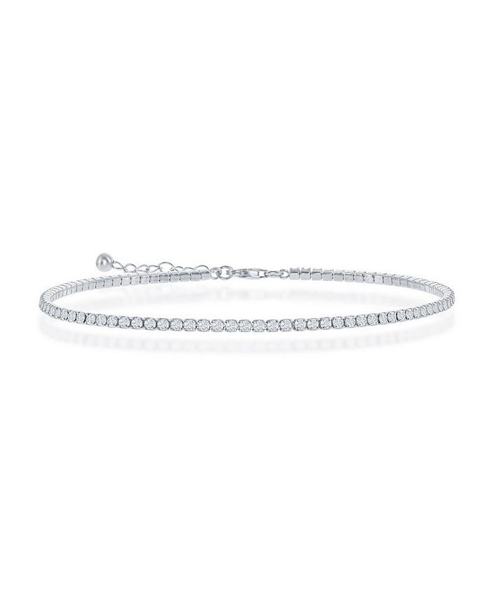 Cz top tennis anklet