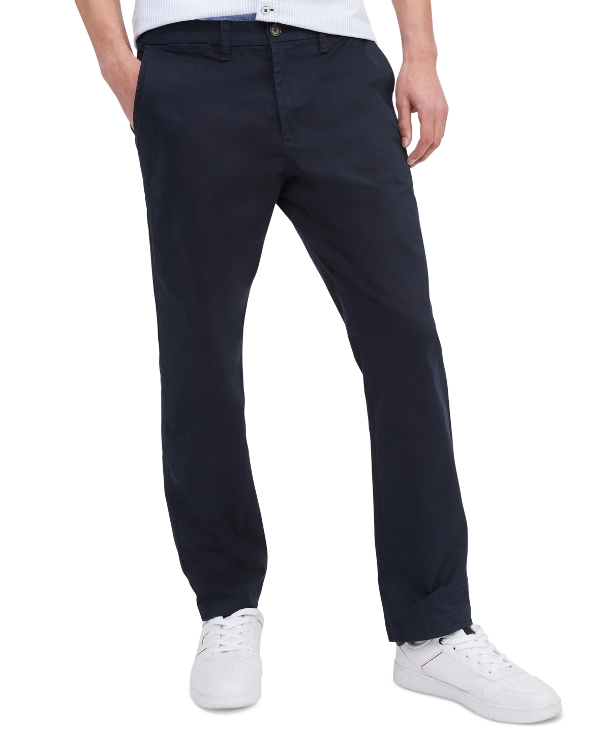 Tommy Hilfiger Men's Th Flex Stretch Slim-fit Chino Pants, Created For Macy's In Vintage Indigo