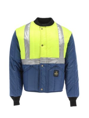 Men's HiVis Cooler Wear Jacket- High-Visibility, Insulated, Work Coat for Cold Storage