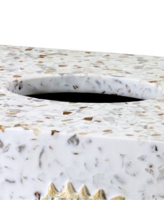 Coastal Terrazzo Stone Chips Resin Tissue Box Cover