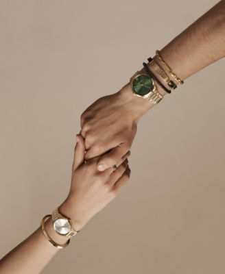 Unisex 3-Hand Gold-Tone Stainless Steel Bracelet Watch 40mm