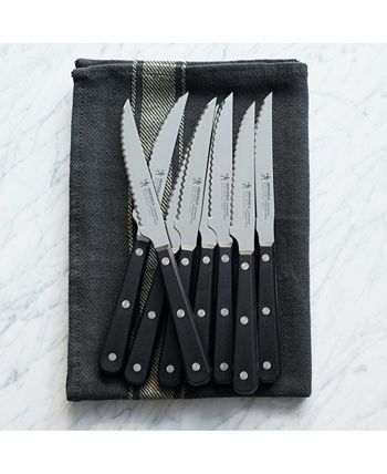 Henckels Solution Steak Knife Set of 8, Black, Stainless Steel, 8