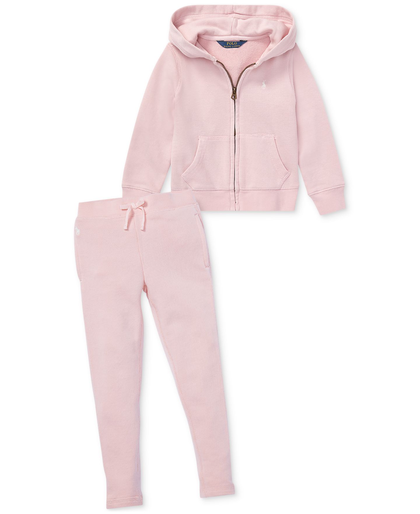 Худи Polo Ralph Lauren French Terry Full-Zip для девочек, цвет: Розовый — фото 3