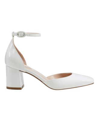 Women's Lets Add Square Toe Block Heel Ankle Strap Pumps