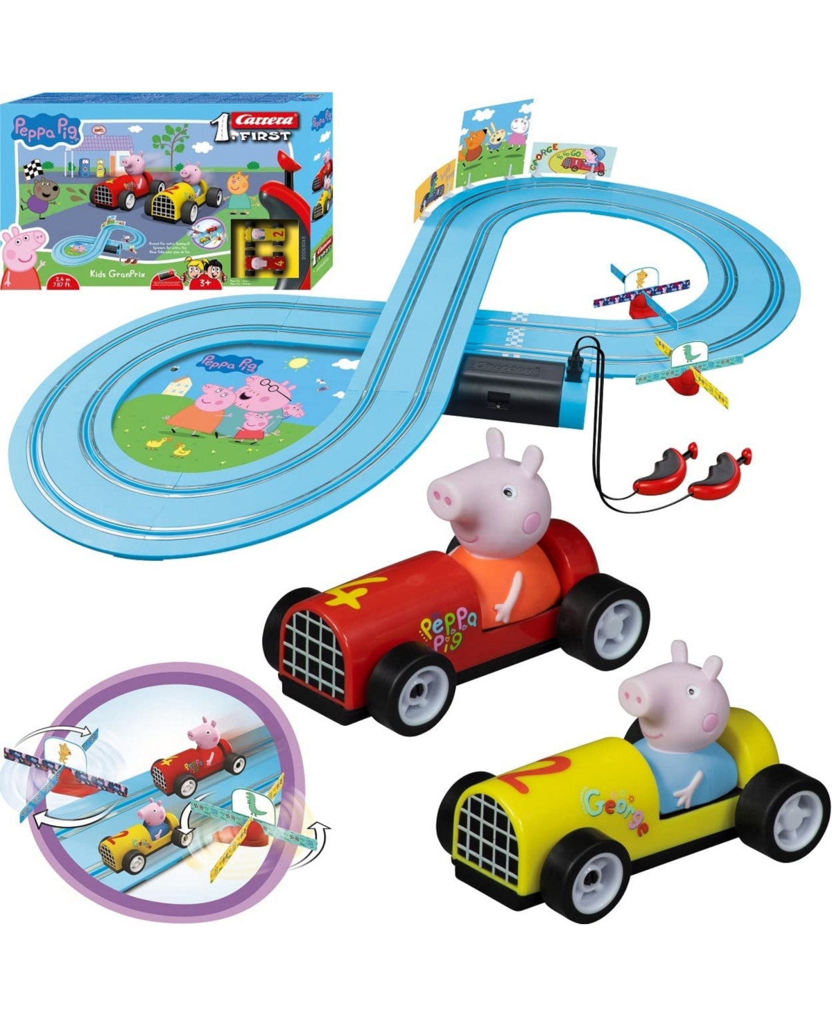 Carrera First Peppa Pig Kids Granprix Spinner Slot Car Race Track In No Color