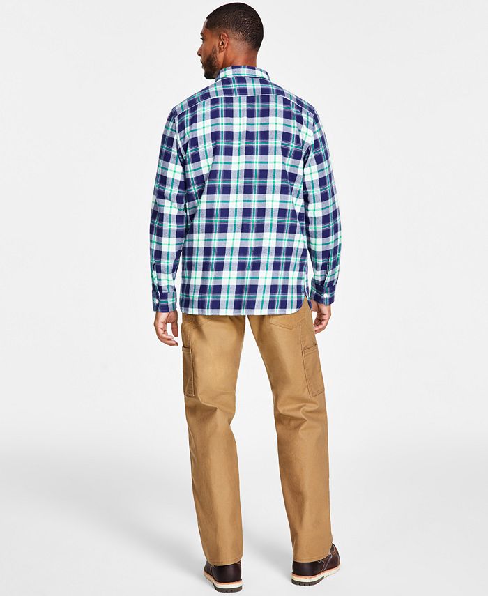 Levi's Men's Worker Relaxed-Fit Plaid Button-Down Shirt, Workwear ...