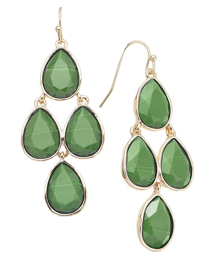 Macy's green earrings sale