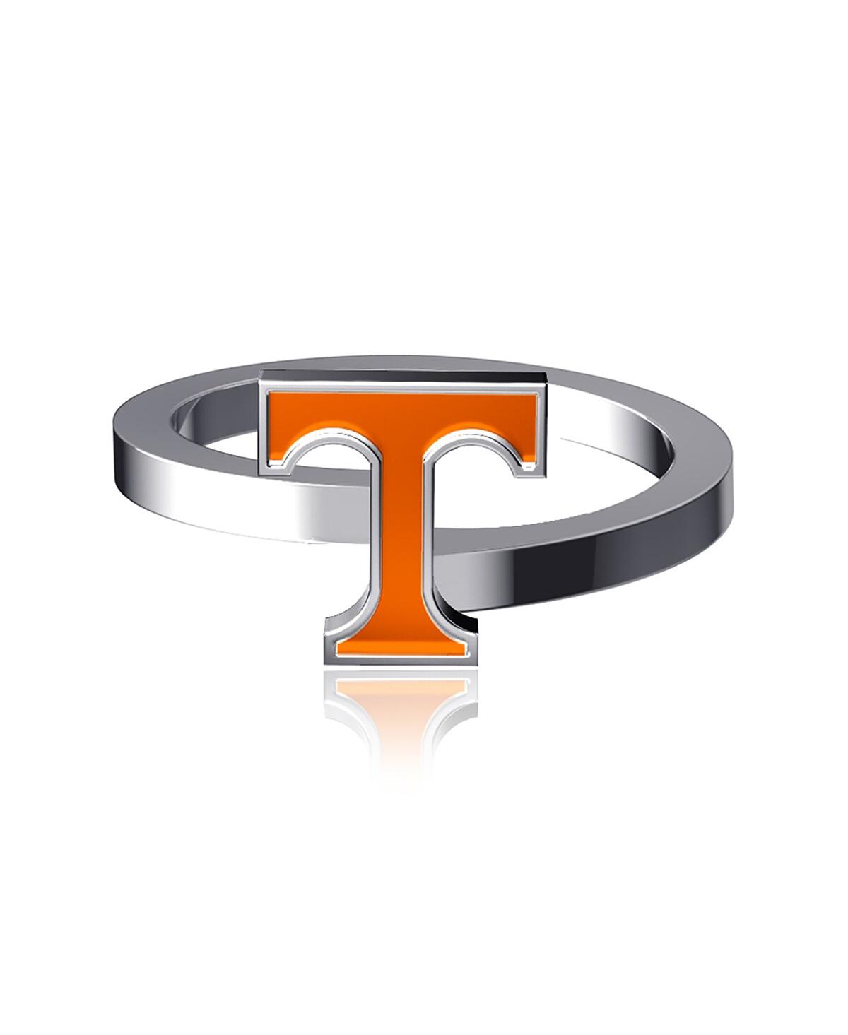 Dayna Designs Women's  Tennessee Volunteers Bypass Enamel Silver Ring