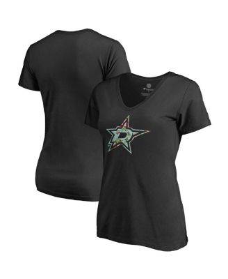 Women's Black Dallas Stars Lovely V-Neck T-shirt