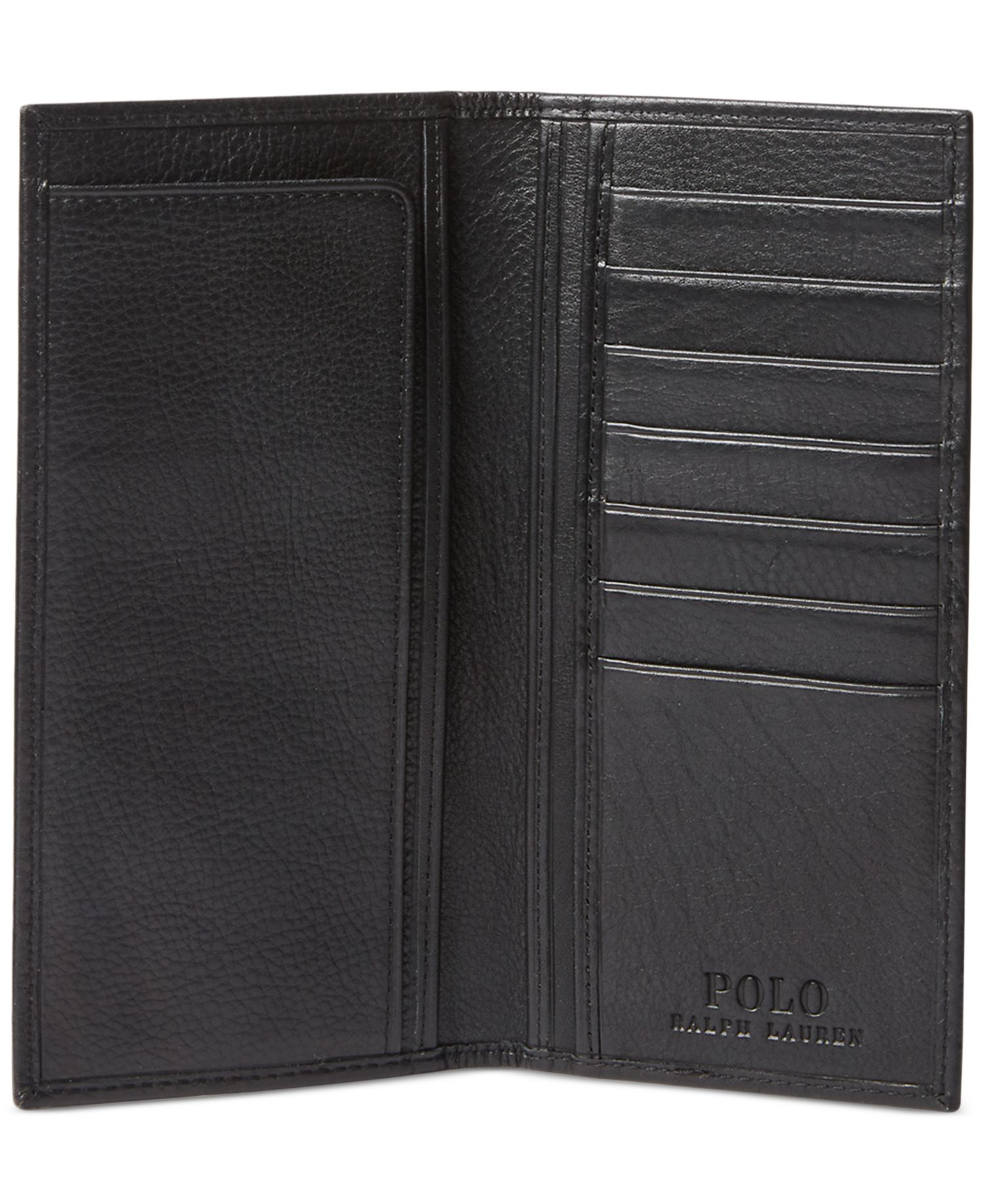Men's Pebbled Leather Narrow Wallet