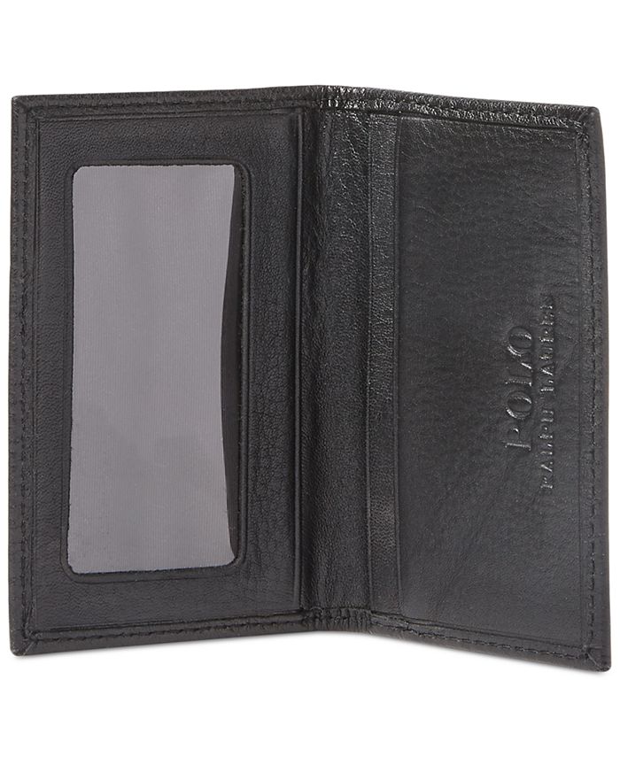 Polo Ralph Lauren Men's Pebbled Leather Card Wallet - Macy's