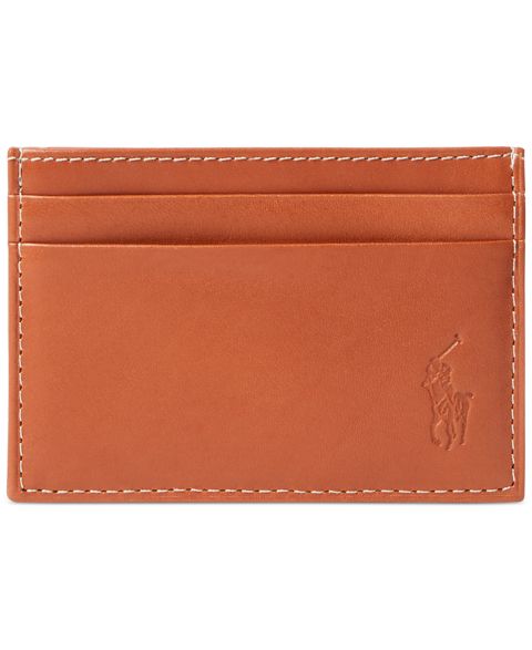Polo Ralph Lauren Men's Burnished Leather Card Case & Money Clip