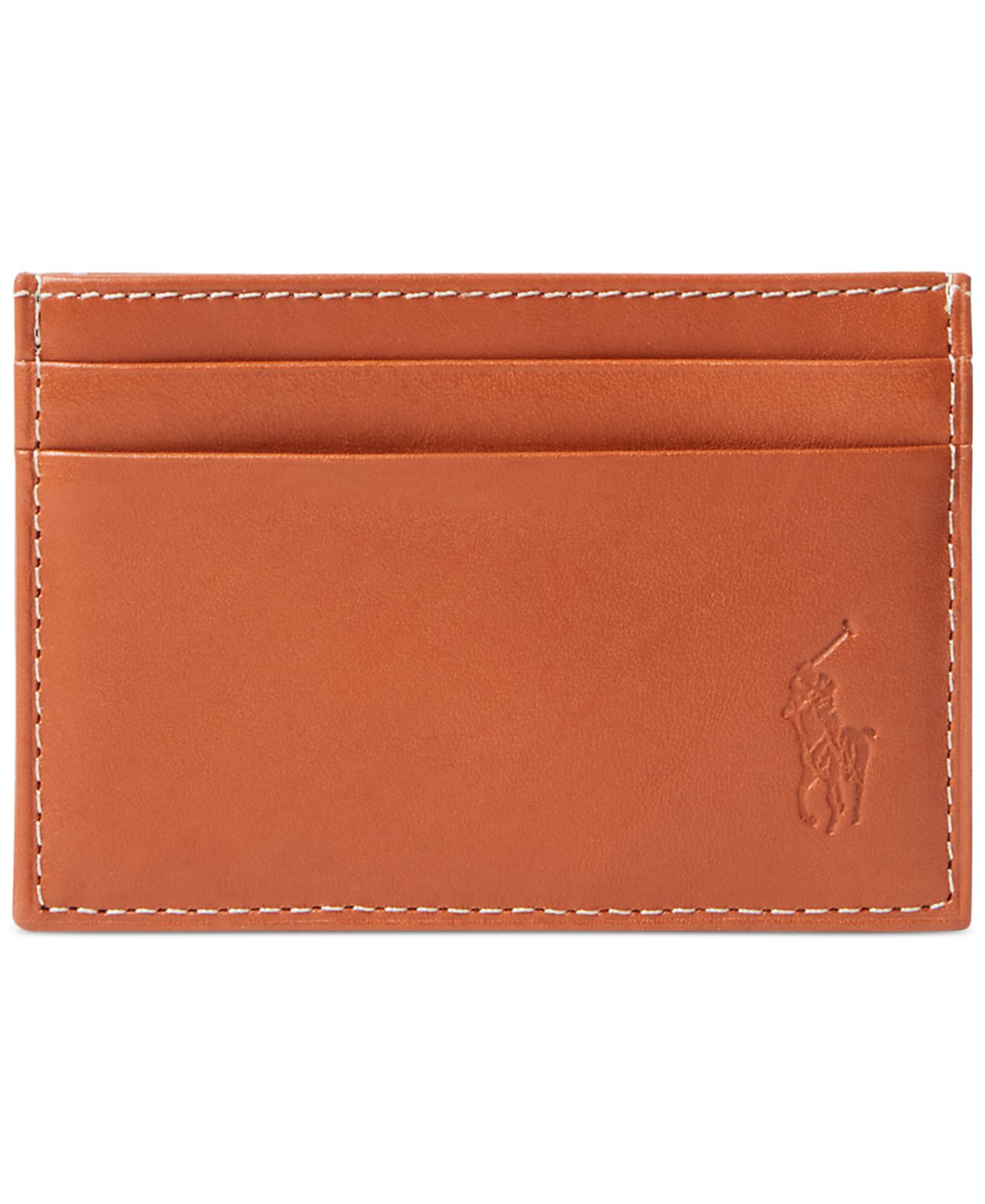 Men's Burnished Leather Card Case & Money Clip