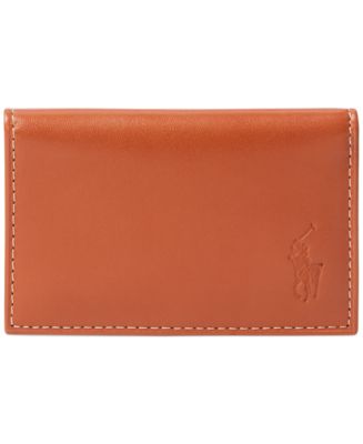 Polo Ralph Lauren Men's Burnished Leather Card Wallet - Macy's