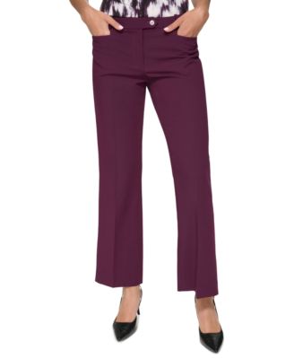 Calvin Klein - Petite Mid-Rise Straight-Leg Pants